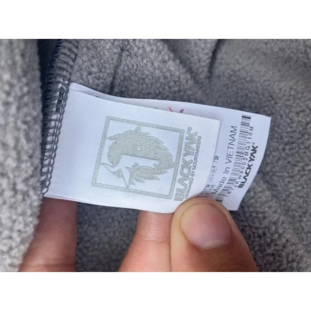 Black Yak Alpine Club Fleece Jacket Grey Great For Mountaineering &Outdoor Sz Lg
